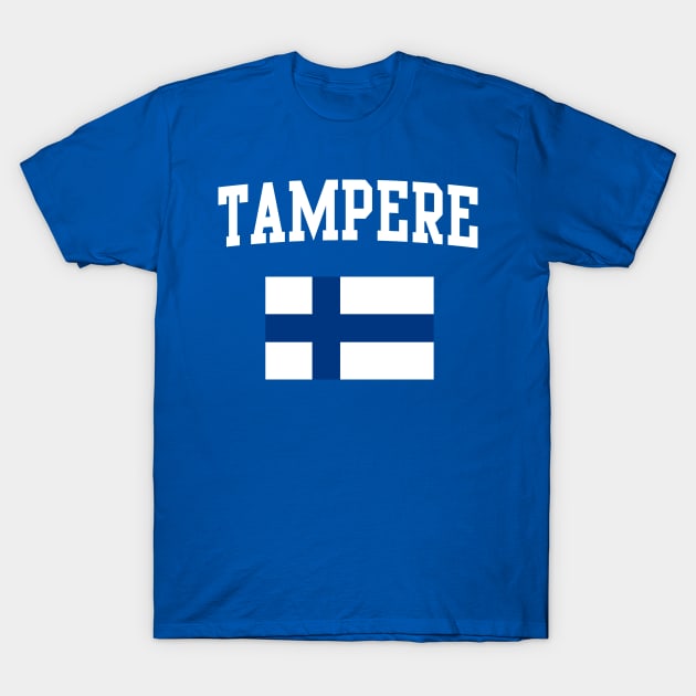 Tampere Finland Flag T-Shirt by E